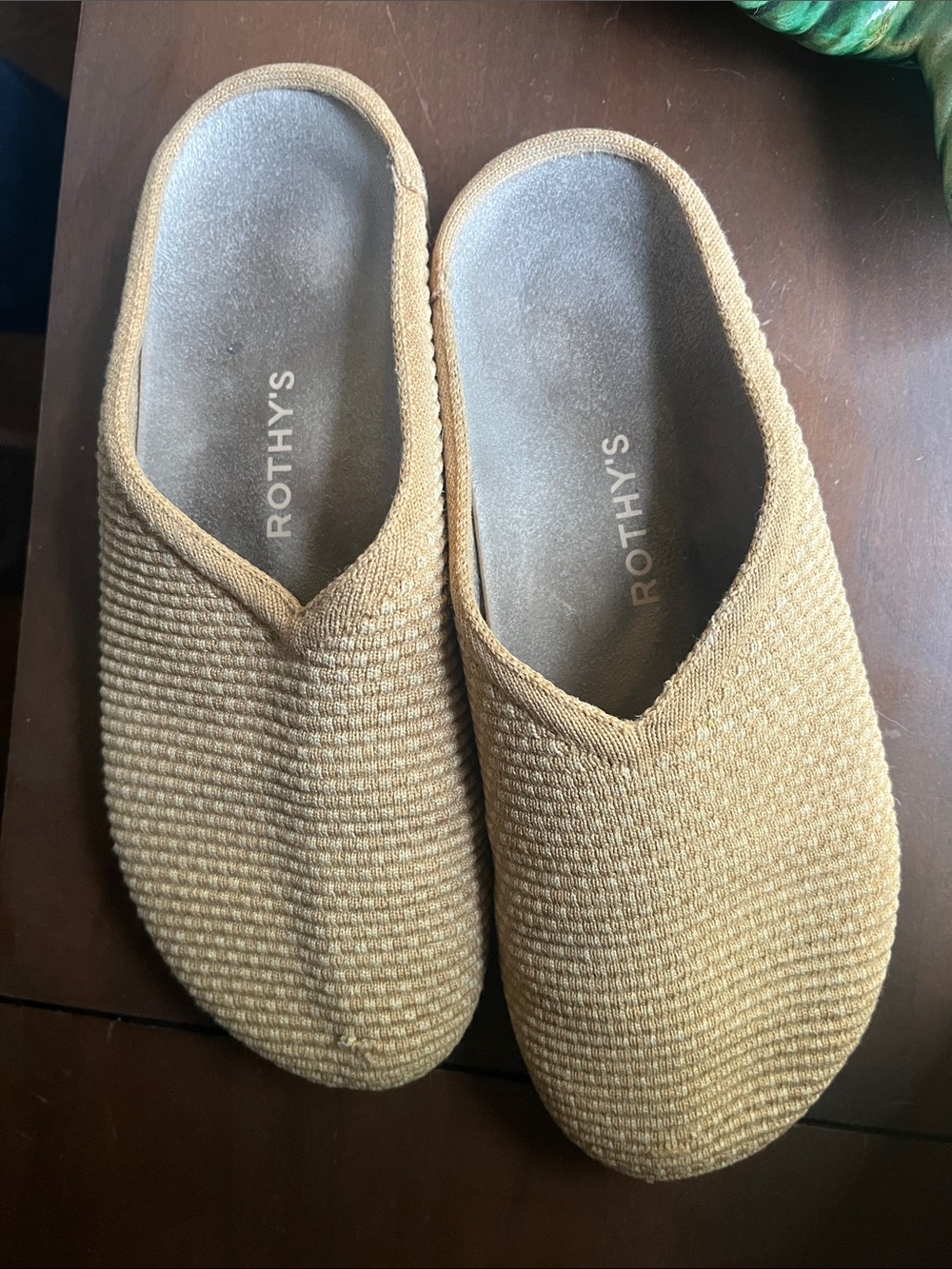 Rothy's Slip-On Knit Mule — Tan